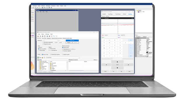 Visual GUI sur ordinateur portable