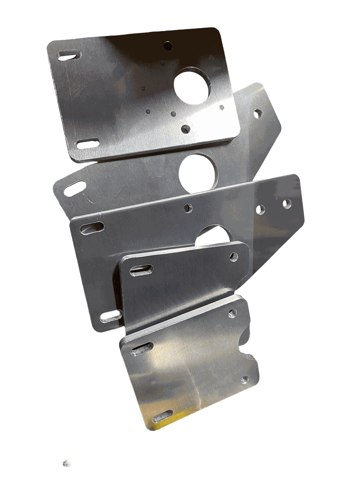 Platines aluminium brutes, prêtes à être dégraissées et peintes